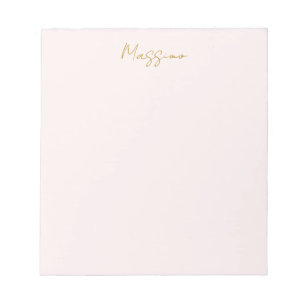 Goud & Pastel Kleur Calligrafie Elegante Gewone Na Notitieblok