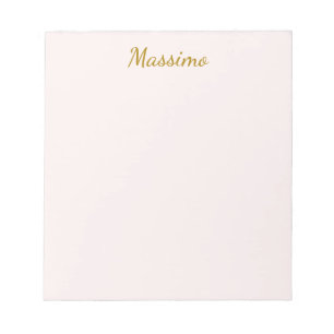 Goud & Pastel Kleur Calligrafie Elegante Gewone Na Notitieblok