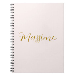 Goud & Pastel Kleur Calligrafie Elegante Gewone Na Notitieboek