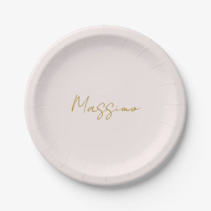 Goud & Pastel Kleur Calligrafie Elegante Gewone Na Papieren Bordje
