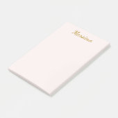 Goud & Pastel Kleur Calligrafie Elegante Gewone Na Post-it® Notes (Schuin)