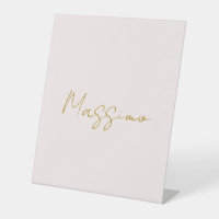 Goud & Pastel Kleur Calligrafie Elegante Gewone Na