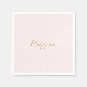 Goud & Pastel Kleur Calligrafie Elegante Gewone Na Servet