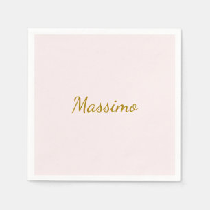 Goud & Pastel Kleur Calligrafie Elegante Gewone Na Servet