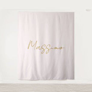Goud & Pastel Kleur Calligrafie Elegante Gewone Na Wandkleed