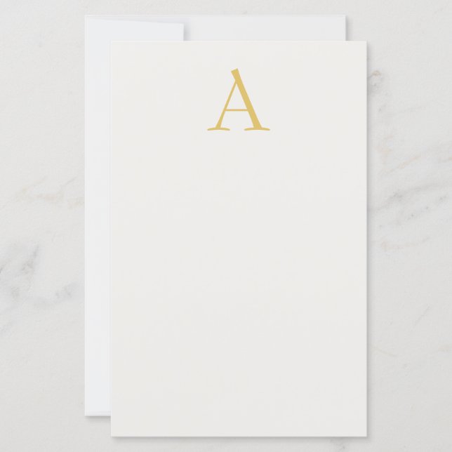 Goud & Pastel Kleur Monogram Professionele Initiaa (Voorkant)
