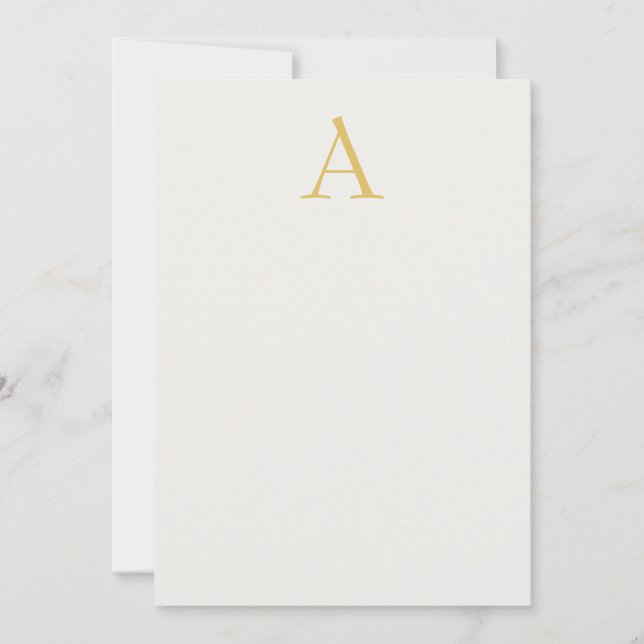 Goud & Pastel Kleur Monogram Professionele Initiaa (Voorkant)