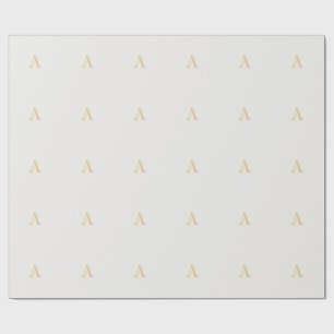 Goud & Pastel Kleur Monogram Professionele Initiaa Cadeaupapier