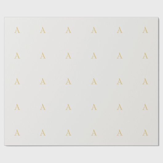 Goud & Pastel Kleur Monogram Professionele Initiaa Cadeaupapier (Vlak)