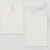 Goud & Pastel Kleur Monogram Professionele Initiaa Informatiekaartje (Voorkant / Achterkant)