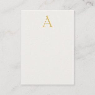Goud & Pastel Kleur Monogram Professionele Initiaa Informatiekaartje