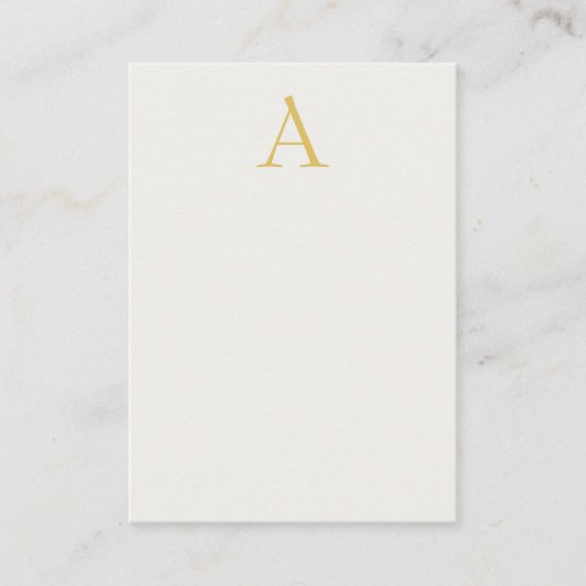 Goud & Pastel Kleur Monogram Professionele Initiaa Informatiekaartje (Voorkant)