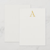 Goud & Pastel Kleur Monogram Professionele Initiaa Informatiekaartje (Voorkant / Achterkant)