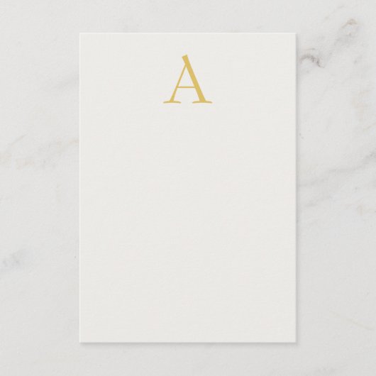 Goud & Pastel Kleur Monogram Professionele Initiaa Informatiekaartje (Voorkant)