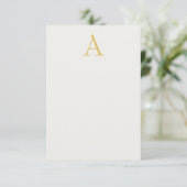 Goud & Pastel Kleur Monogram Professionele Initiaa Informatiekaartje (Staand voorkant)