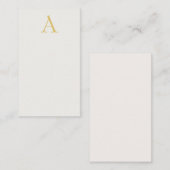 Goud & Pastel Kleur Monogram Professionele Initiaa Informatiekaartje (Voorkant / Achterkant)