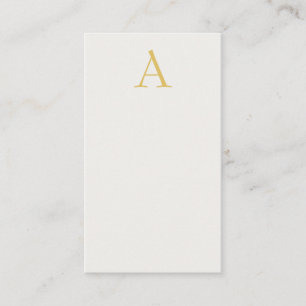 Goud & Pastel Kleur Monogram Professionele Initiaa Informatiekaartje