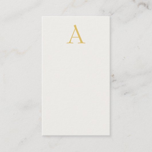 Goud & Pastel Kleur Monogram Professionele Initiaa Informatiekaartje (Voorkant)