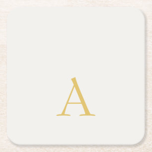 Goud & Pastel Kleur Monogram Professionele Initiaa Kartonnen Onderzetters