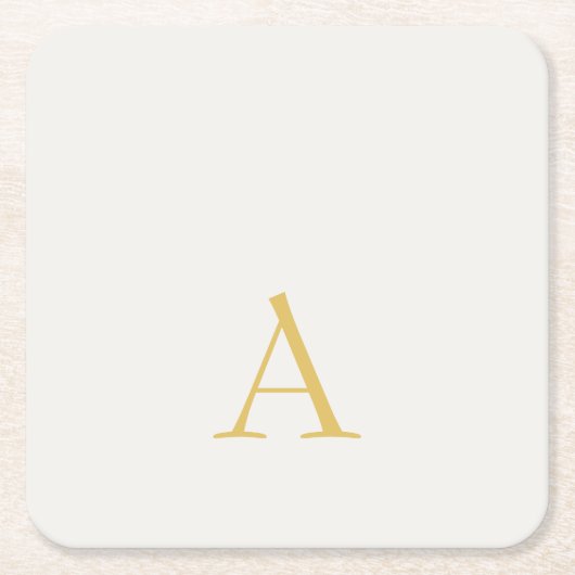 Goud & Pastel Kleur Monogram Professionele Initiaa Kartonnen Onderzetters (Voorkant)
