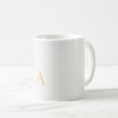 Goud & Pastel Kleur Monogram Professionele Initiaa Koffiemok (Voorkant rechts)