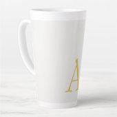 Goud & Pastel Kleur Monogram Professionele Initiaa Latte Mok (Linkerhoek)