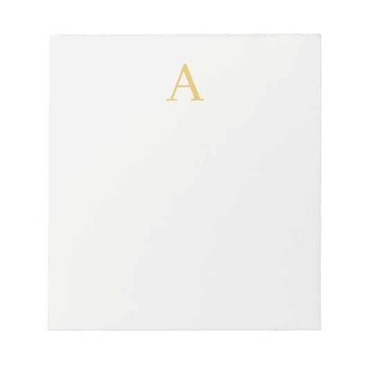 Goud & Pastel Kleur Monogram Professionele Initiaa Notitieblok (Voorkant)