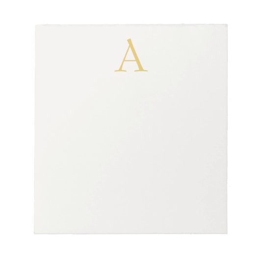 Goud & Pastel Kleur Monogram Professionele Initiaa Notitieblok (Voorkant)