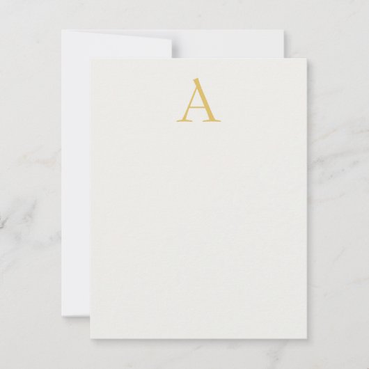 Goud & Pastel Kleur Monogram Professionele Initiaa Notitiekaartje (Voorkant)