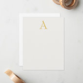 Goud & Pastel Kleur Monogram Professionele Initiaa Notitiekaartje (Voorkant / Achterkant in situ)