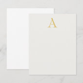 Goud & Pastel Kleur Monogram Professionele Initiaa Notitiekaartje (Voorkant / Achterkant)