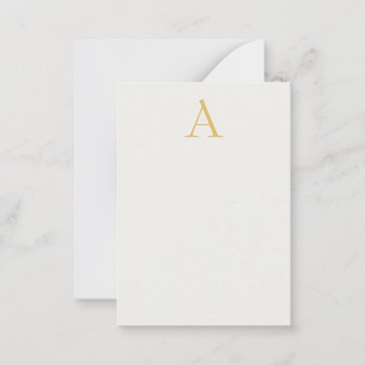 Goud & Pastel Kleur Monogram Professionele Initiaa Notitiekaartje (Voorkant)