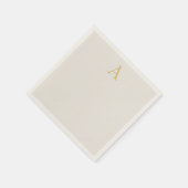 Goud & Pastel Kleur Monogram Professionele Initiaa Servet (Hoek)