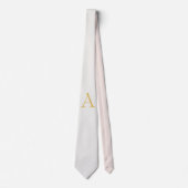 Goud & Pastel Kleur Monogram Professionele Initiaa Stropdas (Voorkant)