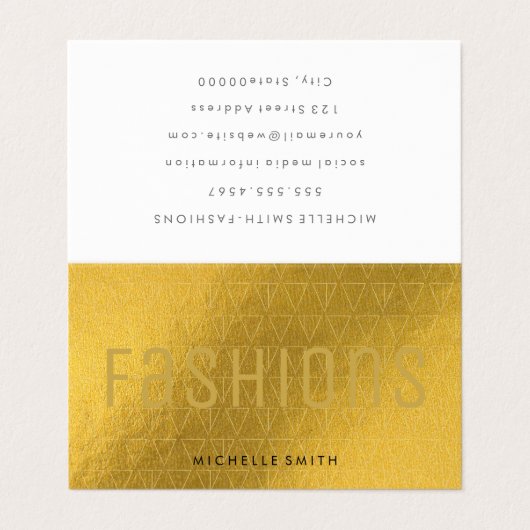 Goud Patroon | Goud Modetrends Visitekaartje (Buitenkant ongevouwen)