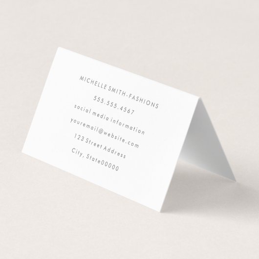 Goud Patroon | Goud Modetrends Visitekaartje (Achterkant)