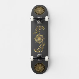 Goud patroon Leaf Design Skateboard