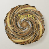 Goud patroon Rond Kussen (Achterkant)