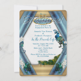 Goud, pauwen, veren en smaragdgroene zijde kaart