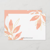 Goud peach - gepersonaliseerde artikelen bedankkaart (Voorkant / Achterkant)