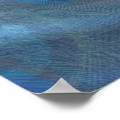 Goud, Peacock Feathers op Emerald Green Silk Poster (Hoek)