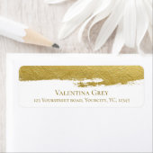 Goud penseel, elegant retouradres etiket (Insitu)