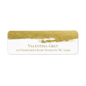 Goud penseel, elegant retouradres etiket (Voorkant)