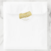 Goud penseel is elegant modern bedankt ronde sticker (Tas)