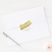 Goud penseel is elegant modern bedankt ronde sticker (Envelop)