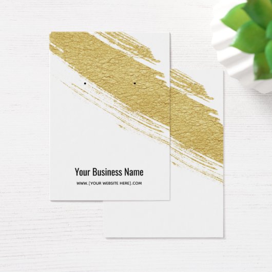 Goud penseel met weergavekaarten visitekaartje (Bureau)
