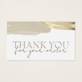 Goud penseelstreken dankzij de kortingskaart visitekaartje (Voorkant)