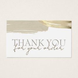 Goud penseelstreken dankzij de kortingskaart visitekaartje