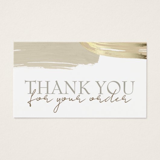 Goud penseelstreken dankzij de kortingskaart visitekaartje (Voorkant)