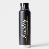 Goud penseelstreken Handlettering Name Script Waterfles (Links)